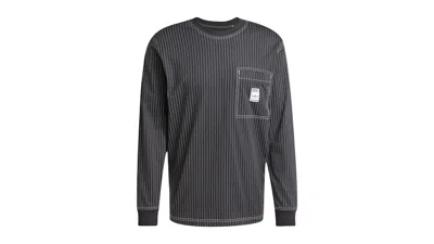 Pre-owned Adidas Originals Men's Adidas Wabash Long Sleeve T-shirt In Black