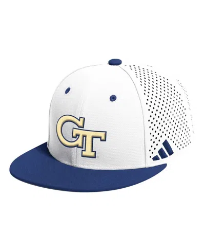 Adidas Originals Men's Adidas White Georgia Tech Yellow Jackets On-field Baseball Fitted Hat
