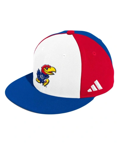 Adidas Originals Men's Adidas White Kansas Jayhawks On-field Baseball Fitted Hat