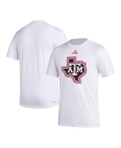 Adidas Originals Men's Adidas White Texas A&m Aggies Pregame Aeroready T-shirt