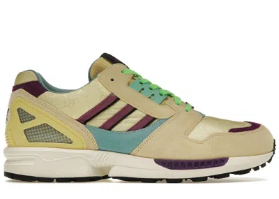 Pre-owned Adidas Originals Men's Adidas X Gucci Zx 8000 Beige Gg Monogram Sneakers In Beige Tone In Brown