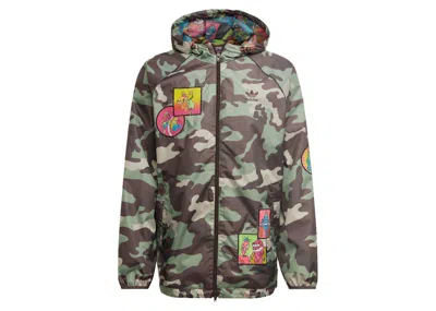 Pre-owned Adidas Originals Men's Adidas X Jeremy Scott Windbreaker Jacket In Camo