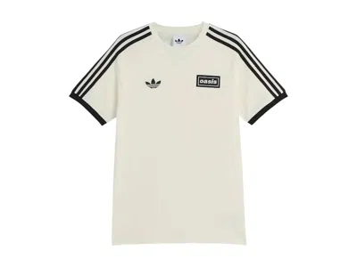 Pre-owned Adidas Originals Men's Adidas X Oasis Tour 3stripes T-shirt In Cream White