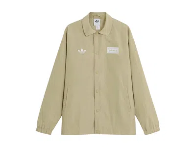 Pre-owned Adidas Originals Men's Adidas X Oasis Tour Coach Jacket In Stone Khaki