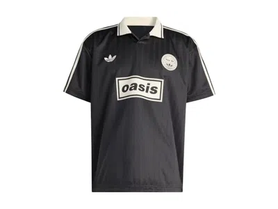 Pre-owned Adidas Originals Men's Adidas X Oasis Tour Jacquard Jersey In Black