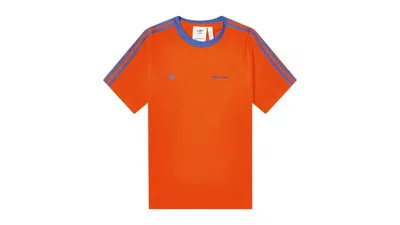 Pre-owned Adidas Originals Men's Adidas X Wales Bonner Short Sleeve T-shirt In Bold Orange/team Royal Blue