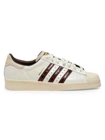 Adidas Originals Adidas X Wales Bonner Adidas X Wales Bonner Superstar Croc Leather Sneakers In White