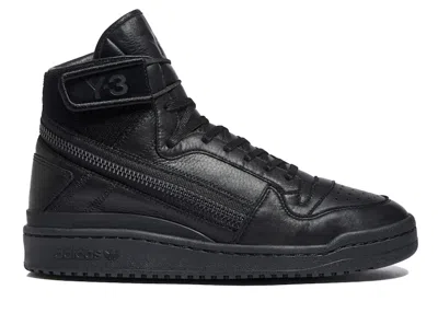 Pre-owned Adidas Originals Men's Adidas Y3 Forum Hi Og Triple Black Sneakers In Black White In Multi
