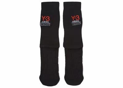 Pre-owned Adidas Originals Men's Adidas Y3 Logo Socks In Black