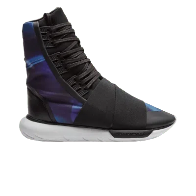 Pre-owned Adidas Originals Men's Adidas Y3 Qasa Boot Sneakers In Purple/aop Continuum/core Black In Multi