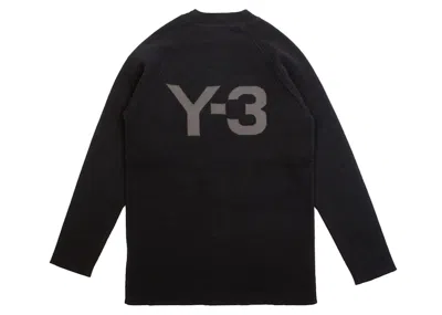 Pre-owned Adidas Originals Men's Adidas Y3 Universal Felt Pullover Sweater In Black