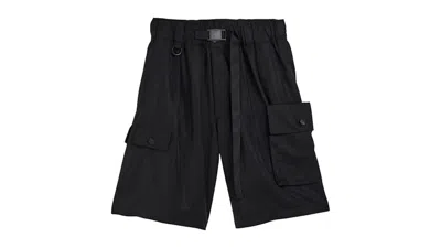 Pre-owned Adidas Originals Men's Adidas Y3 Washed Twill Shorts In Black