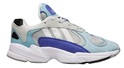 Pre-owned Adidas Originals Men's Adidas Yung1 End Atmosphere Sneakers In Ash Silver/white/blue In Multi