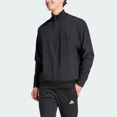 Adidas Originals Men's Adidas Z. N.e. Woven Quarter-zip Sweatshirt In Black