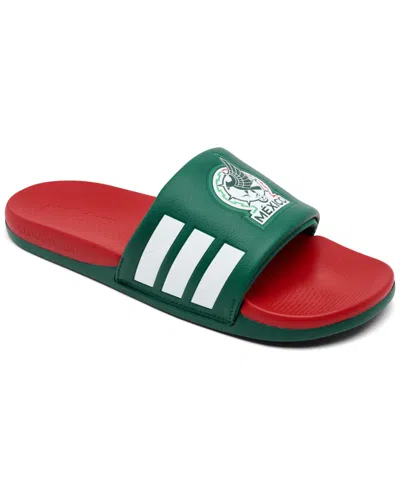 Adidas Originals Adidas Gender Inclusive Adilette Comfort 2.0 Mexico Slide Sandal In Green