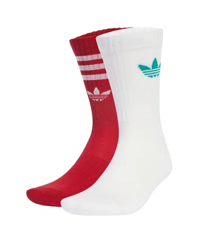 Adidas Originals Men's And Women's 2-pack White Liverpool Crew Socks