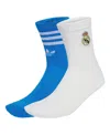 Adidas Originals Men's And Women's 2-pack White Real Madrid Third Crew Socks Set In Multi
