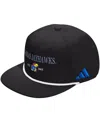 Adidas Originals Men's And Women's Black Kansas Jayhawks Seasonal Rope Adjustable Hat In Black
