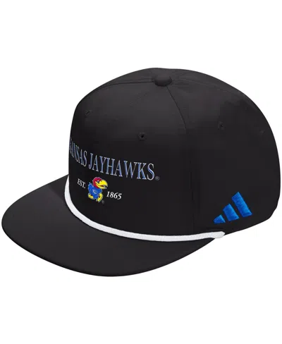 Adidas Originals Men's And Women's Black Kansas Jayhawks Seasonal Rope Adjustable Hat