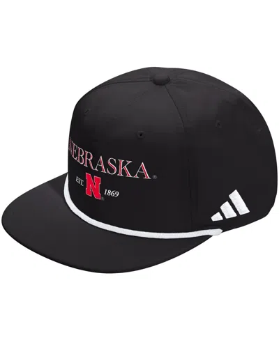 Adidas Originals Men's And Women's Black Nebraska Huskers Seasonal Rope Adjustable Hat