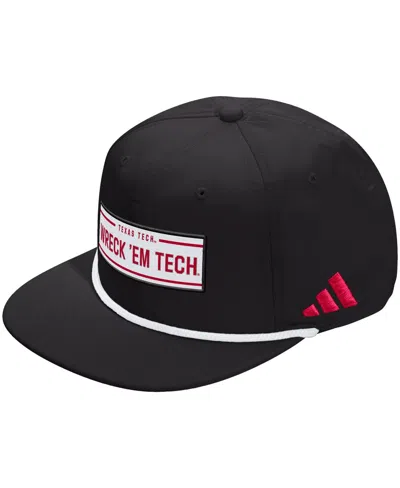 Adidas Originals Men's And Women's Black Texas Tech Red Raiders Locker Room Rope Adjustable Hat