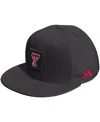 Adidas Originals Men's And Women's Black Texas Tech Red Raiders Performance Flat Bill Adjustable Hat In Black