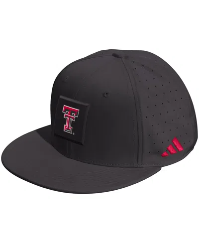 Adidas Originals Men's And Women's Black Texas Tech Red Raiders Performance Flat Bill Adjustable Hat
