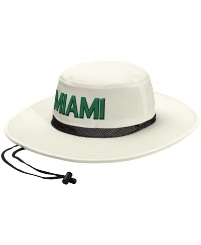 Adidas Originals Men's And Women's Cream Miami Hurricanes Wide Brim Boonie Bucket Hat In White