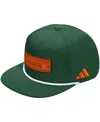 Adidas Originals Men's And Women's Green Miami Hurricanes Locker Room Rope Adjustable Hat In Green