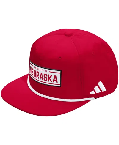 Adidas Originals Men's And Women's Scarlet Nebraska Huskers Locker Room Rope Adjustable Hat In Red