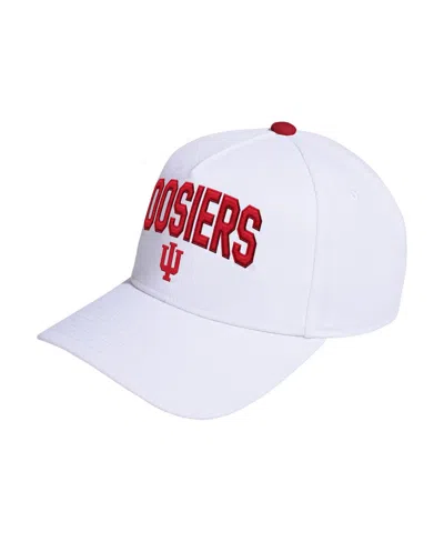 Adidas Originals Men's And Women's White Indiana Hoosiers Locker Room A-frame Adjustable Hat