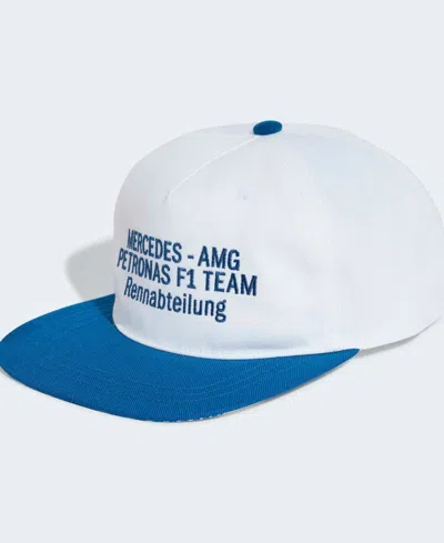 Adidas Originals Men's And Women's White/blue Mercedes-amg Petronas F1 Team Blue Wonder Adjustable Hat In Multi