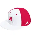 Adidas Originals Men's And Women's White/scarlet Nebraska Huskers Performance Flat Bill Adjustable Hat In Multi