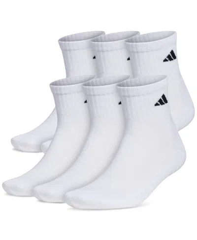 ADIDAS ORIGINALS MEN'S ATHLETIC 6-PK. CUSHIONED QUARTER SOCKS