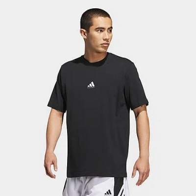 Adidas Originals Men's Basketball Foundations Graphic T-shirt In Black