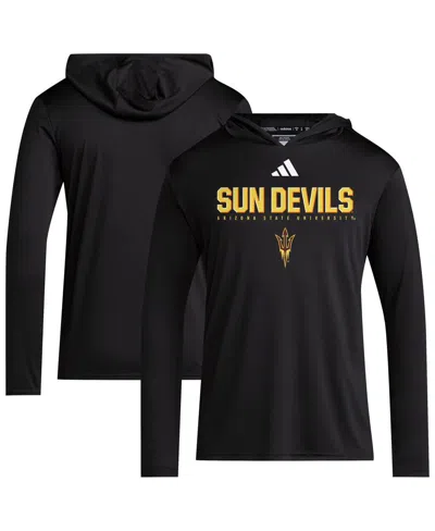 Adidas Originals Men's Black Arizona State Sun Devils 2025 Aeroready Sideline Training Long Sleeve Hooded T-shirt