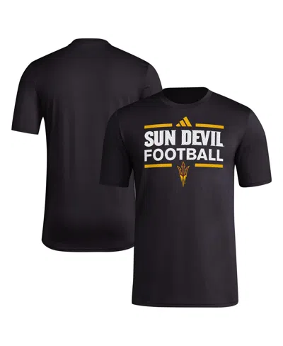 Adidas Originals Men's Black Arizona State Sun Devils Locker Football Pre-game Aeroready T-shirt