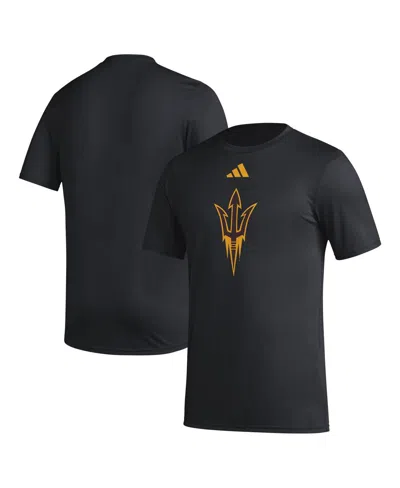 Adidas Originals Men's Black Arizona State Sun Devils Primary Locker Logo Pre-game Aeroready T-shirt