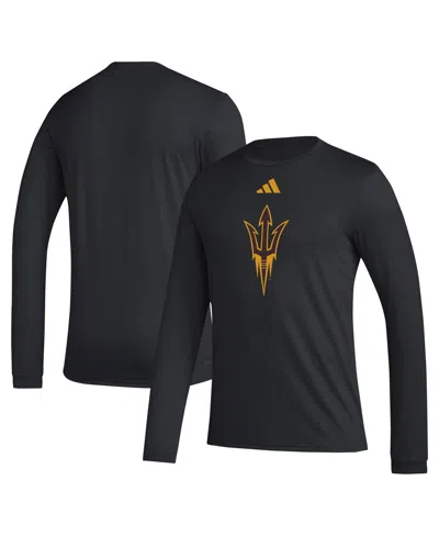 Adidas Originals Men's Black Arizona State Sun Devils Primary Locker Logo Pre-game Long Sleeve T-shirt