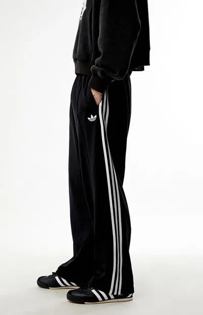 Adidas Originals Men's Black Baggy Three Stripe Track Pants