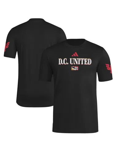 Adidas Originals Men's Black D.c. United 2025 Archive Collection Jersey Hook T-shirt