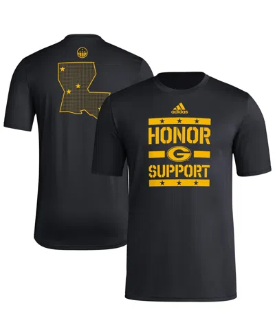 Adidas Originals Men's Black Grambling Tigers Honor Support Pre-game T-shirt