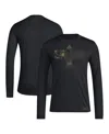 Adidas Originals Men's Black Lafc 2024 Jersey Hook Aeroready Long Sleeve T-shirt In Black