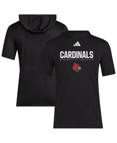 Adidas Originals Men's Black Louisville Cardinals 2025 Areoready Sideline Training Hooded T-shirt