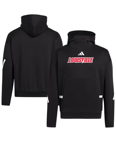 Adidas Originals Men's Black Louisville Cardinals Z.n.e. Pullover Hoodie