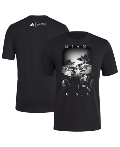 Adidas Originals Men's Black Mercedes-amg Petronas F1 Team 2025 Miami Grand Prix Fresh T-shirt