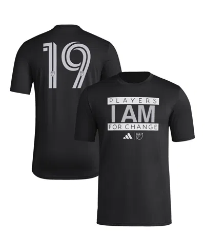 Adidas Originals Men's Black Mls 2024 "i Am 19" Pre-match T-shirt