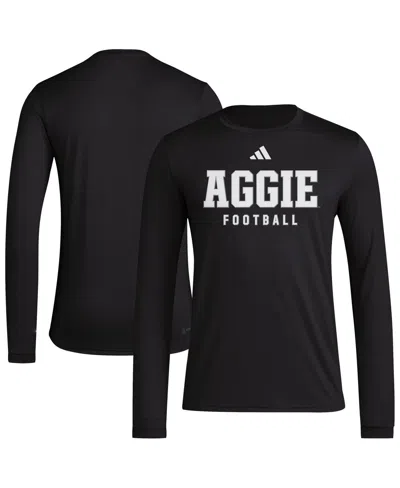 Adidas Originals Men's Black Texas A&m Aggies Locker Practice Football Pre-game Long Sleeve T-shirt