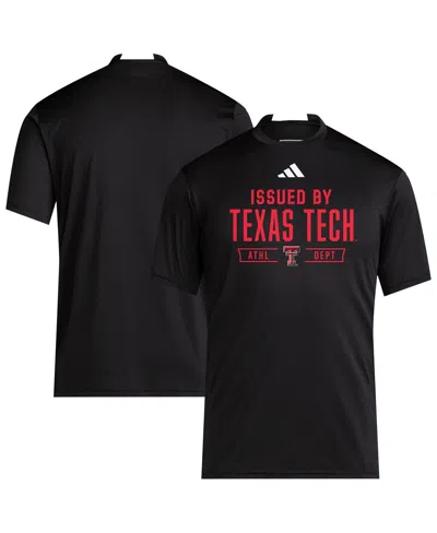 Adidas Originals Men's Black Texas Tech Red Raiders 2025 Training Performance Team T-shirt
