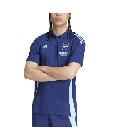 Adidas Originals Adidas Blue Arsenal Tiro 24 Polo In Navy